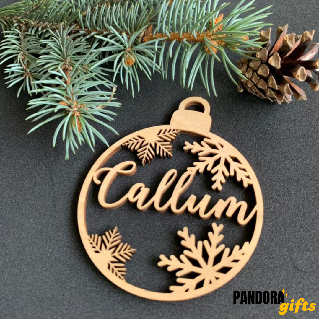 Personalized Christmas Ornaments personalized Custom bauble laser cut names CHRISTMAS gift