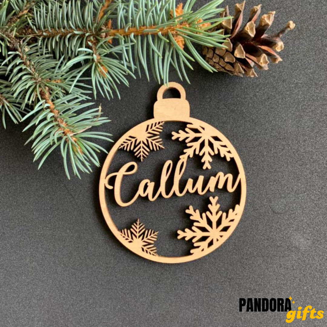 Personalized Christmas Ornaments personalized Custom bauble laser cut names CHRISTMAS gift