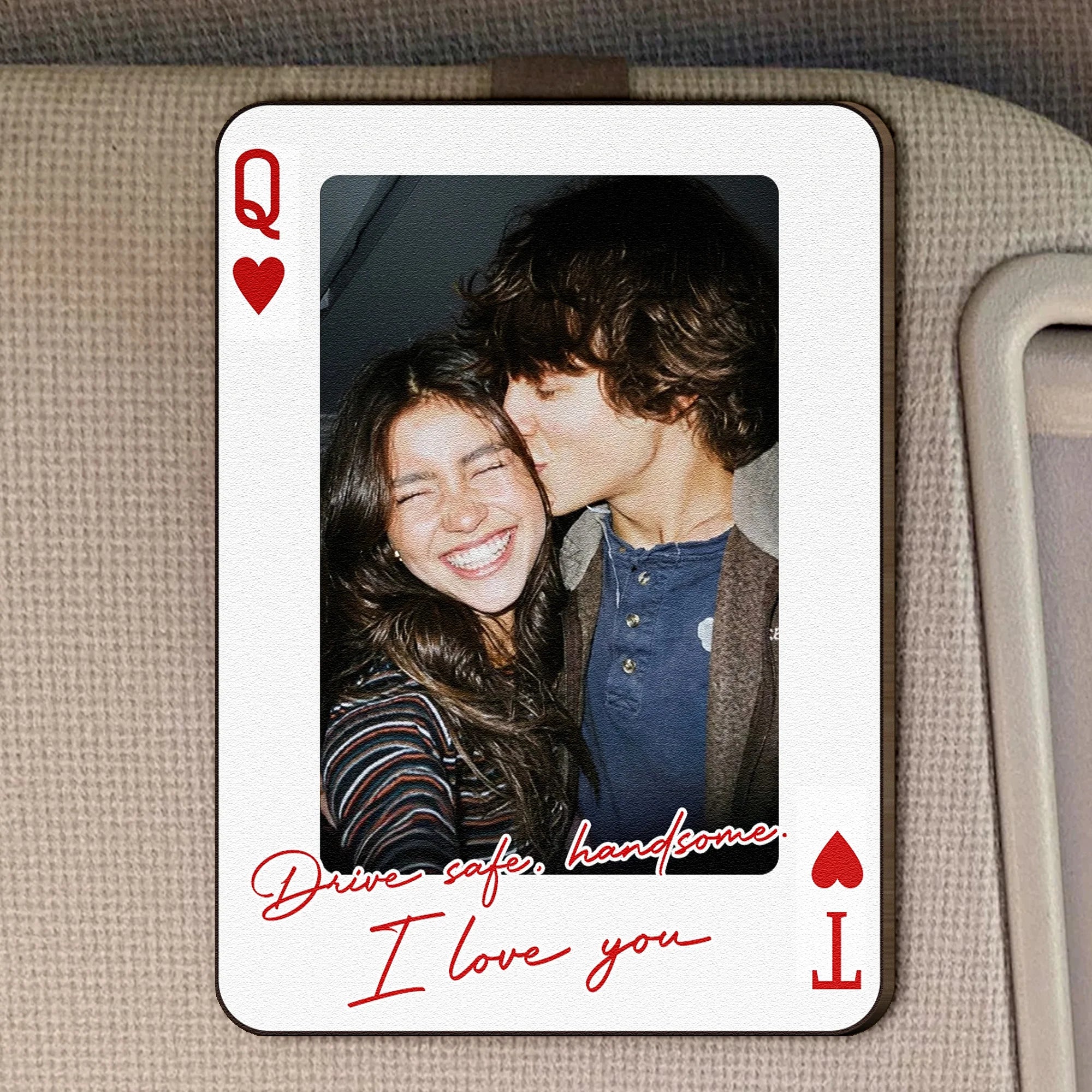 Personalised Wooden Photo Car Clip