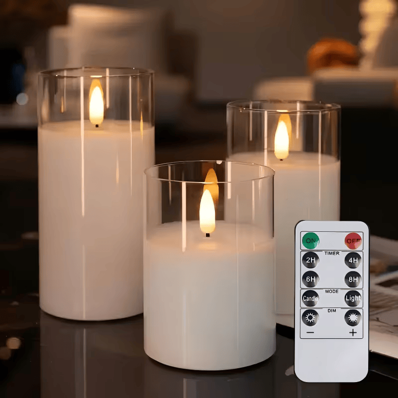 Flameless Led Candle Set with Remote and Timer