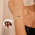 Custom Photo Projection Bracelet with Birthstone, Photo Memorial Bracelet, Bubble Bracelet, Picture Inside, Best Friend Gift