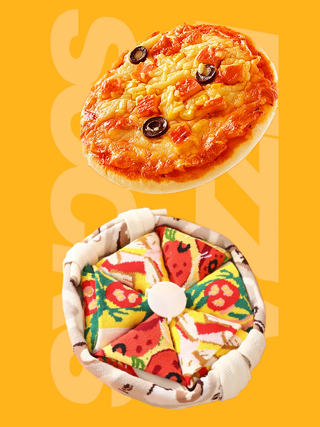 4 pairs of Pizza Socks - A gift for any occasion