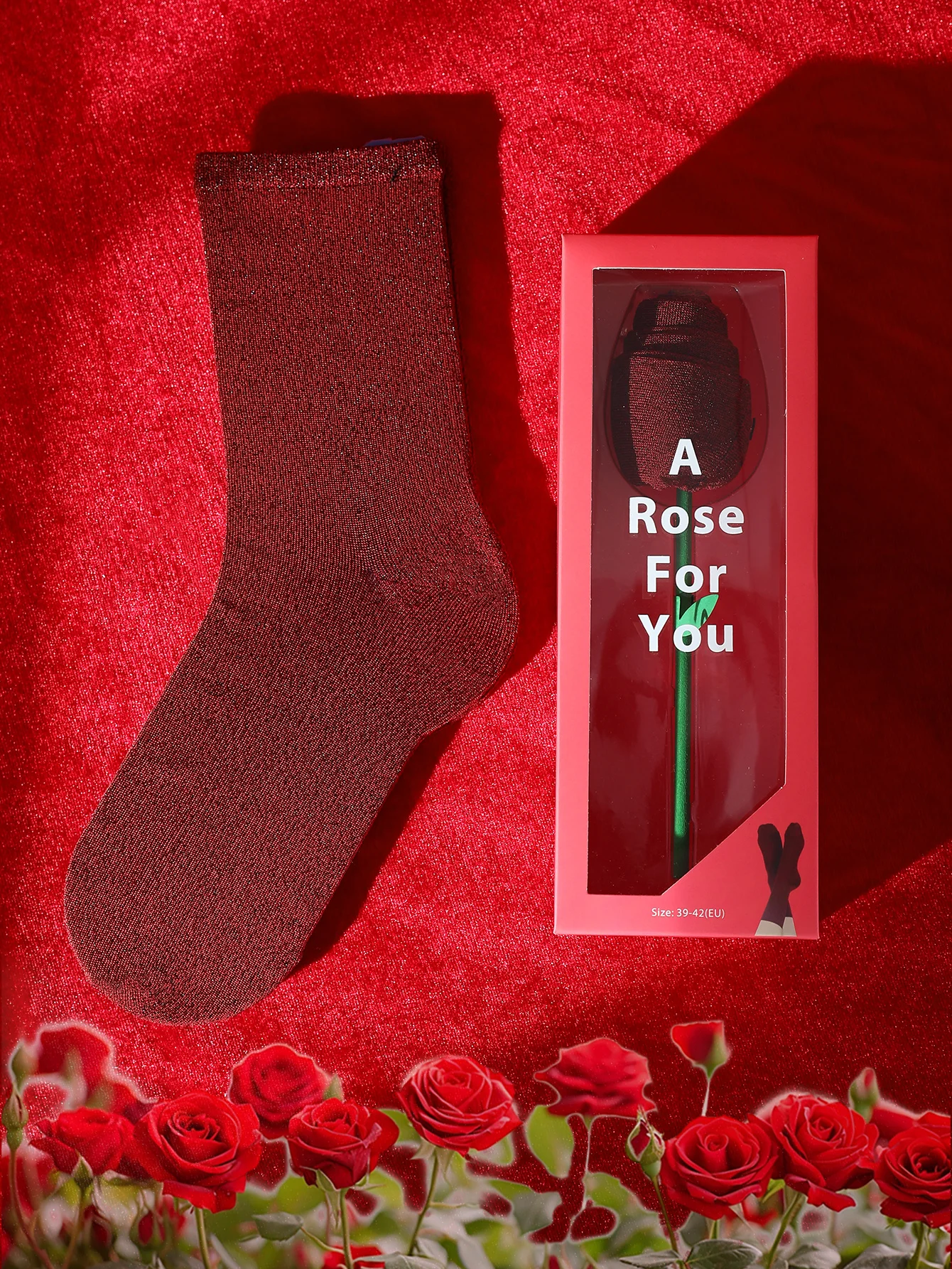 Socks  "A rose for you" - An exclusive design from Pandora Gifts