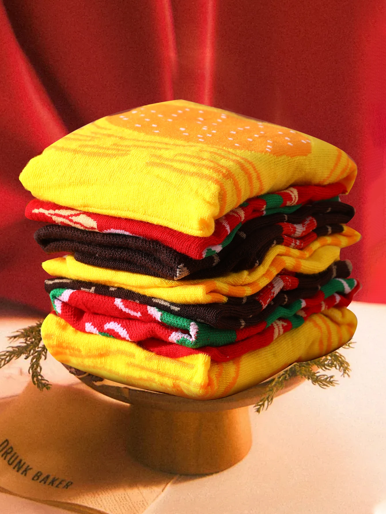 2 pairs of Hamburger Socks - A gift for any occasion