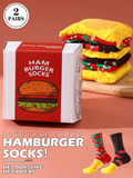 2 pairs of Hamburger Socks - A gift for any occasion