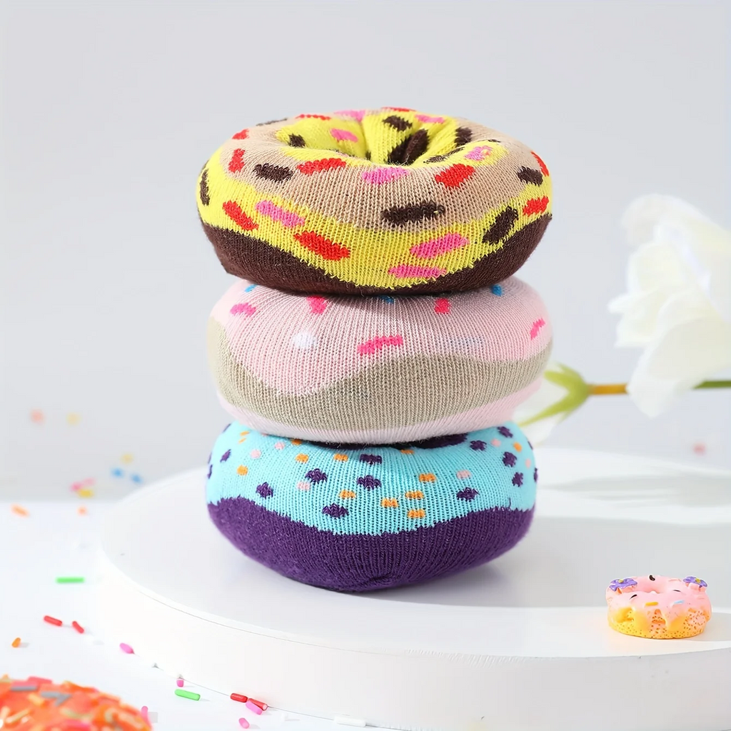 3 pairs of Donut Socks - A gift for any occasion