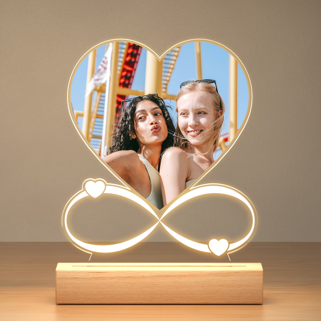 Personalized Infinite Heart Lamp My Sky - Romantic Gift for Couples, Lovers, Family Decoration
