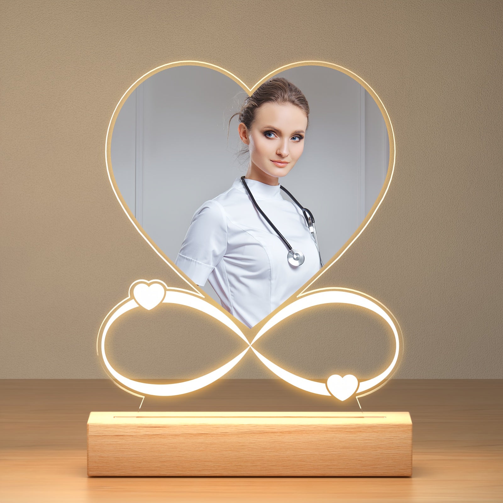 Personalized Infinite Heart Lamp My Sky - Romantic Gift for Couples, Lovers, Family Decoration